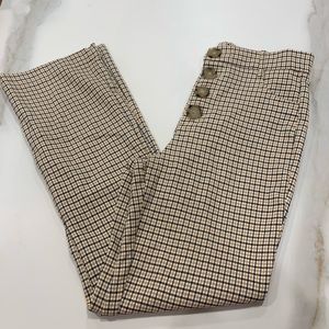 Zara black and yellow plaid pants